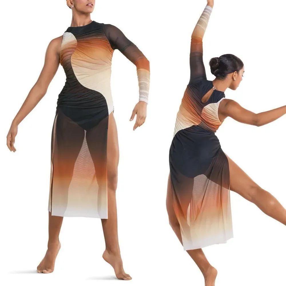 Revolution Tenth House lyrical Dance costume orange ombre EXPANSION TH25222 LC